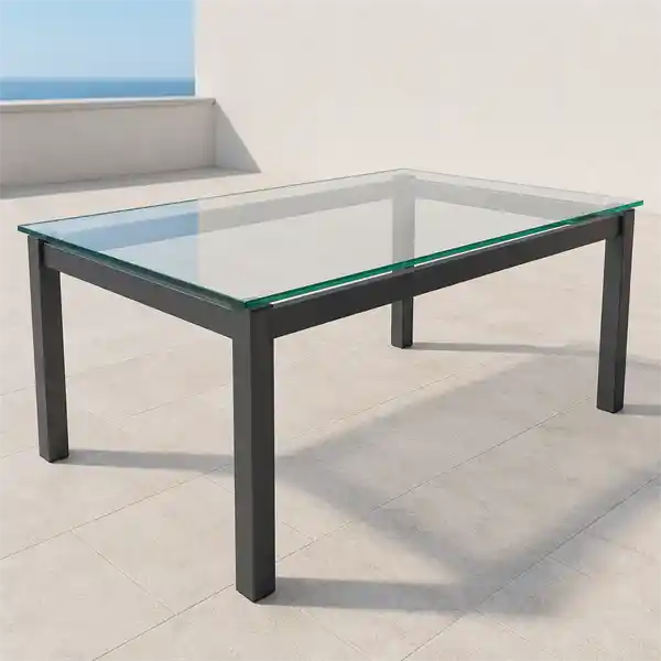 Cristal para mesa rectangular o cuadrada tapa de mesa de cristal de uso frecuente o terraza