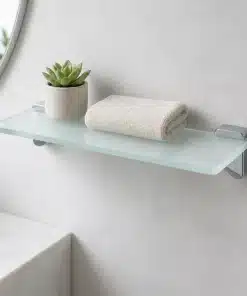 Repisas de cristal a medida Repisa de cristal mate satinado para baño