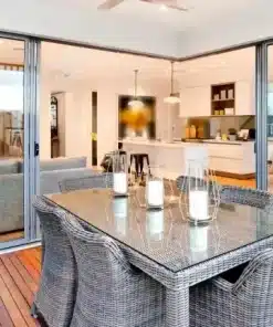Tapa de cristal para mesa de mimbre